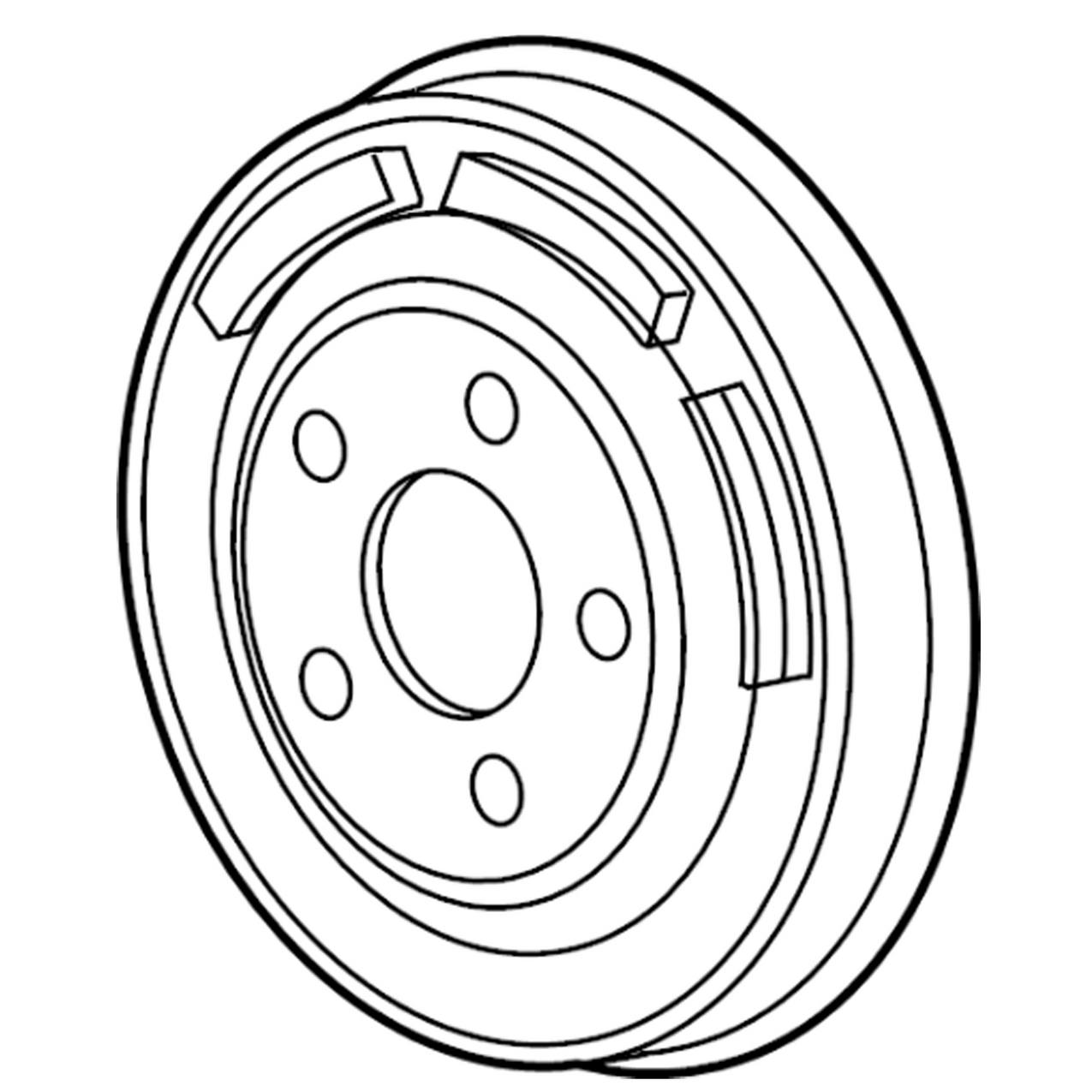 Audi VW Brake Drum - Rear (200mm) 1H0501615A